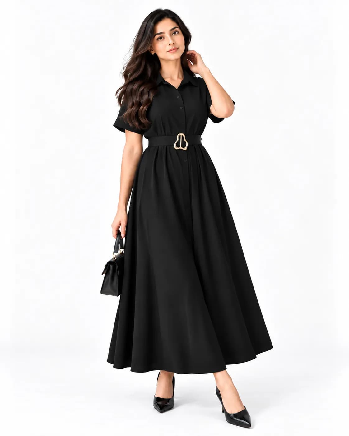 Aurelia Flowy Belted Dress